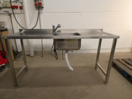 Stainless steel sink - 172x60 cm